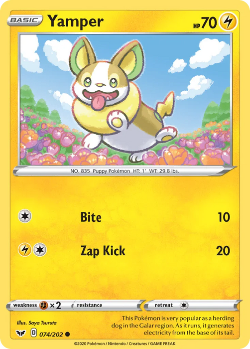 Yamper (074/202) [Sword & Shield: Base Set] - for just $0.10! 
