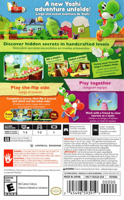 Yoshi's Crafted World – Nintendo Switch (NS) - for just $41.99! 