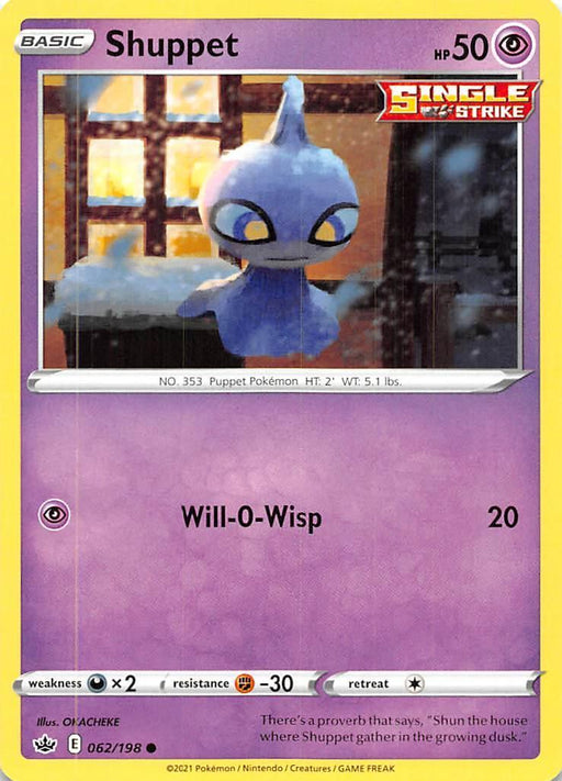 Shuppet (062/198) [Sword & Shield: Chilling Reign] - for just $0.10! 