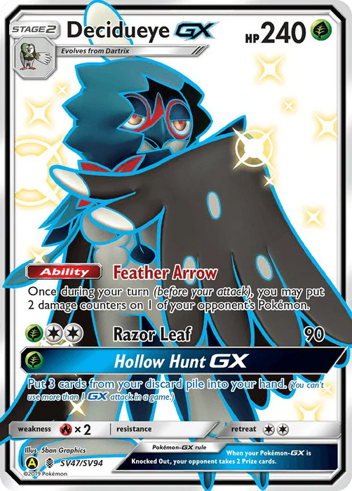 Decidueye GX (SV47/SV94) [Sun & Moon: Hidden Fates - Shiny Vault] - for just $8.80! 