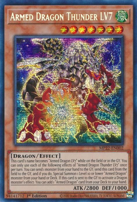 Armed Dragon Thunder LV7 [MP22-EN002] Prismatic Secret Rare - for just $0.20! 
