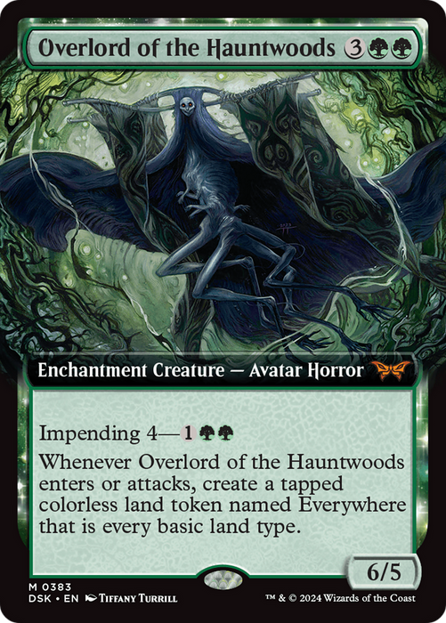 Overlord of the Hauntwoods (DSK-383) - Duskmourn: House of Horror: (Extended Art, enchantment) Foil - for just $4.01! 