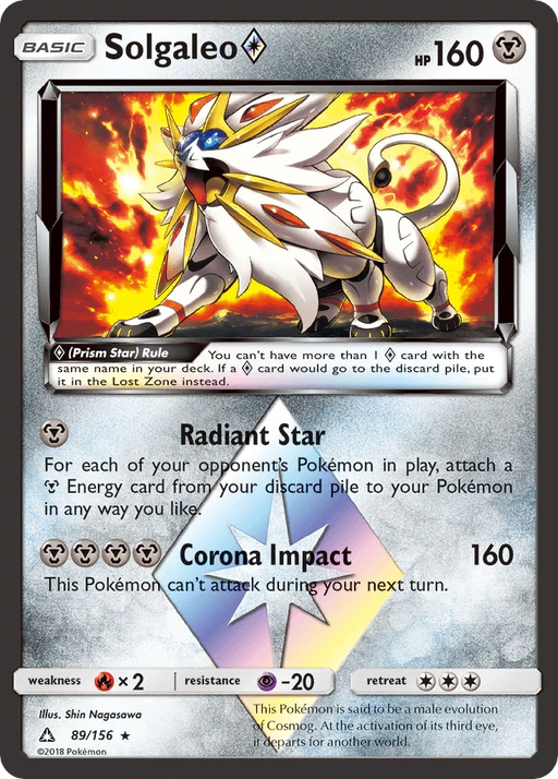 Solgaleo (89/156) (Prism Star) [Sun & Moon: Ultra Prism] - for just $2.05! 