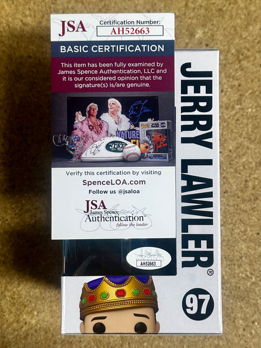 Jerry “The King” Lawler Signed WWE Wrestling Funko Pop! #97 With JSA COA - for just $90! 