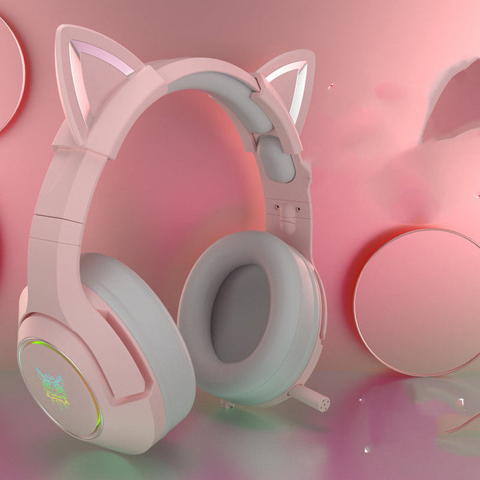 Head-mounted Gaming Gaming Cute Girls Wired Computer Headset - for just $200.36! 