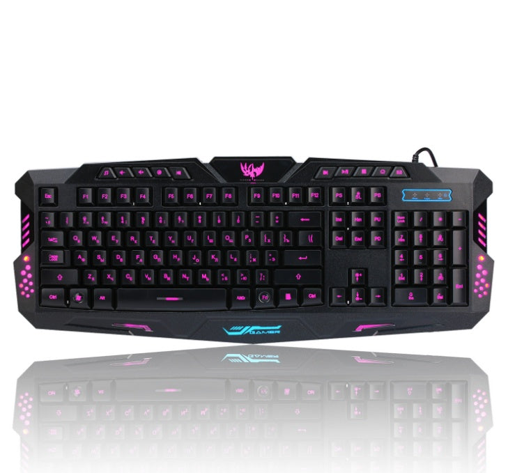 J10 tricolor backlight wired gaming keyboard set colorful luminous gaming - for just $11.80! 
