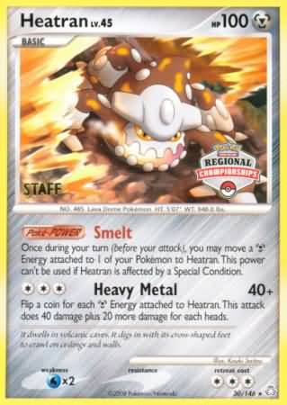 Heatran (30/146) (Regional Championships Staff) [Diamond & Pearl: Legends Awakened] - Just $10.50! Shop now at Retro Gaming of Denver