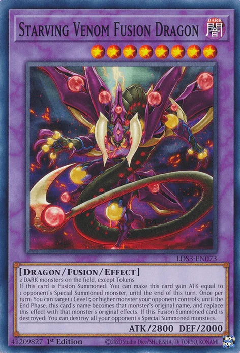 Starving Venom Fusion Dragon [LDS3-EN073] Common - for just $0.35! 