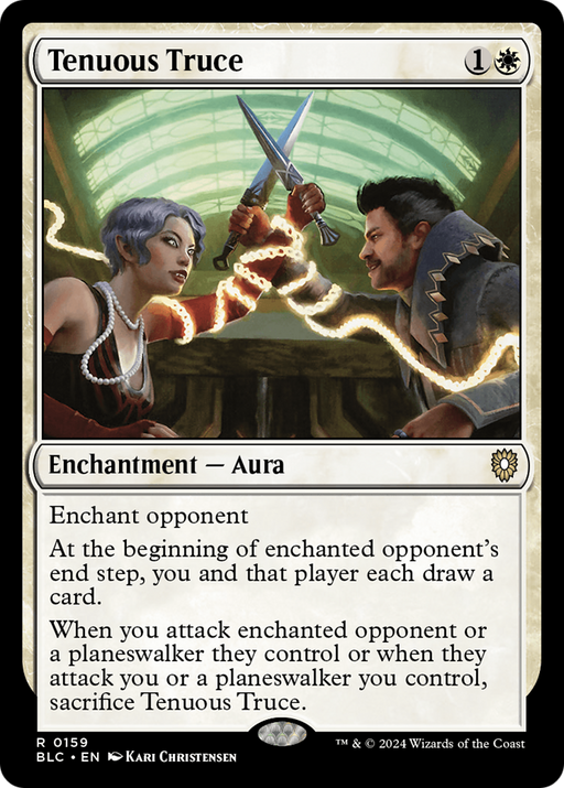 Tenuous Truce (BLC-159) - Bloomburrow Commander - for just $0.12! 