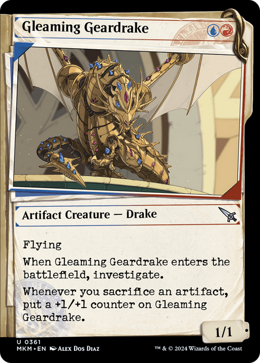 Gleaming Geardrake (MKM-361) - Murders at Karlov Manor: (Showcase) - for just $0.03! 