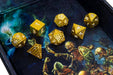 D&D Dragon Scale Metal Dice Set — Gold - for just $49.99! 