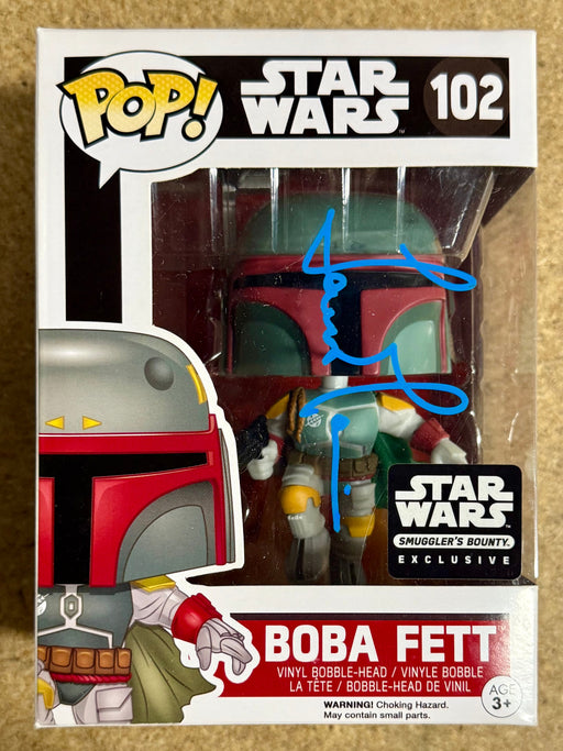 Temuera Morrison Signed Star Wars Boba Fett Funko Pop! #102 Smuggler’s Bounty Vaulted Exclusive With JSA COA - for just $140! 