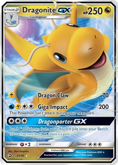 Dragonite GX (Dragon Majesty) Near Mint Holofoil - for just $16.40! 