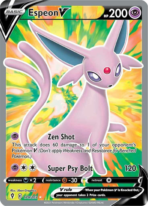 Espeon V (179/203) [Sword & Shield: Evolving Skies] - for just $9.10! 