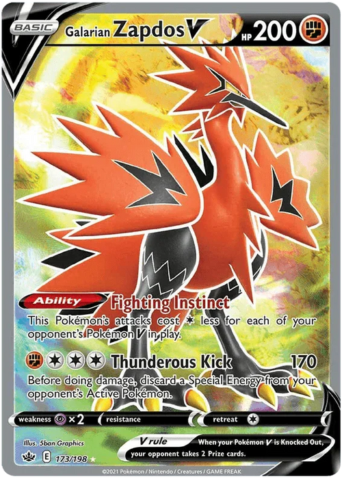 Galarian Zapdos V (173/198) [Sword & Shield: Chilling Reign] - for just $3.65! 