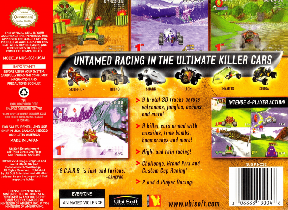 SCARS – Nintendo 64 (N64) - for just $24.99! 