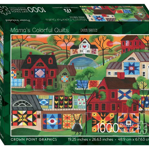 Mama's Colorful Quilts 1000 Piece Soft Touch Jigsaw Puzzle Crown Point - for just $19.99! 