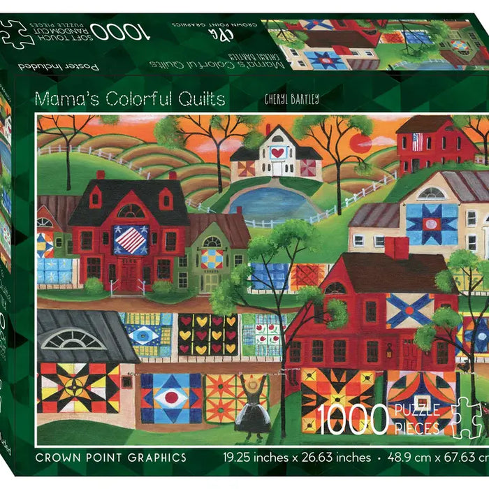 Mama's Colorful Quilts 1000 Piece Soft Touch Jigsaw Puzzle Crown Point - for just $19.99! 