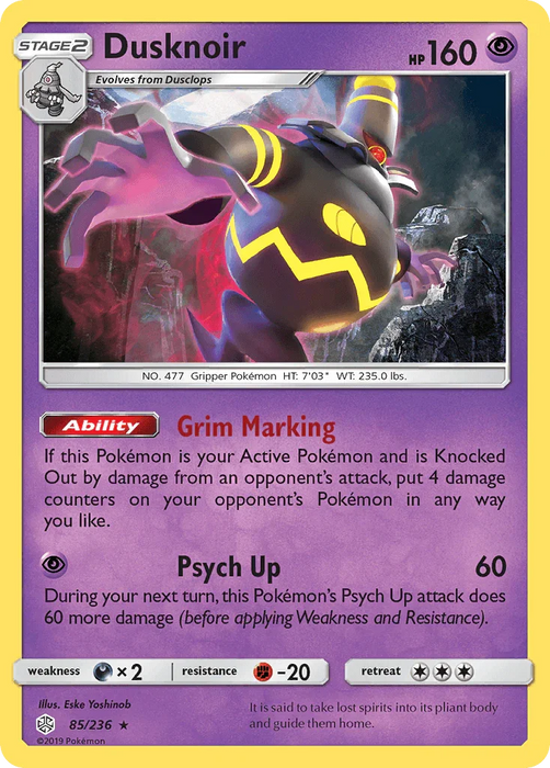 Dusknoir (85/236) [Sun & Moon: Cosmic Eclipse] - for just $0.20! 