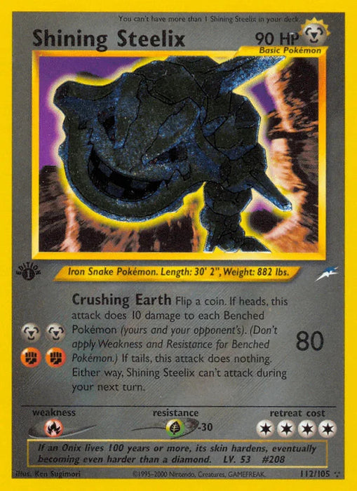 Shining Steelix (112/105) [Neo Destiny 1st Edition] - for just $75.60! 