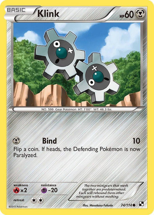 Klink (74/114) (Cracked Ice Holo) (Blister Exclusive) [Black & White: Base Set] - for just $0.45! 