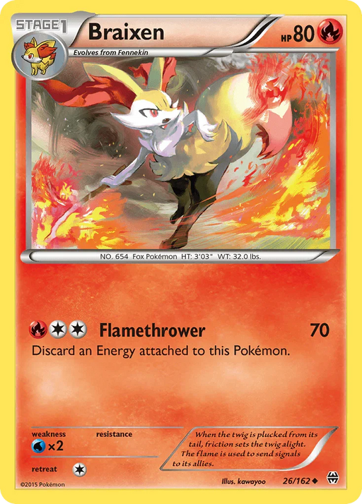 Braixen (26/162) [XY: BREAKthrough] - for just $0.10! 