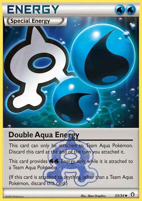 Double Aqua Energy (33/34) [XY: Double Crisis] - for just $0.35! 