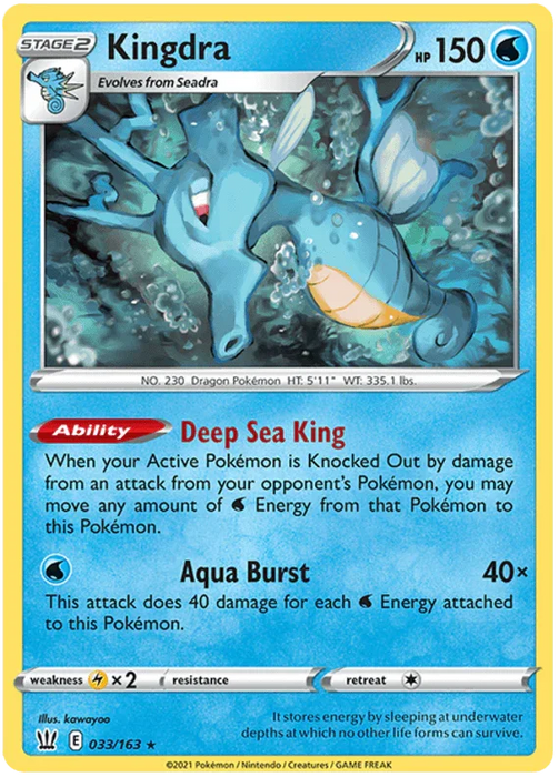 Kingdra (033/163) [Sword & Shield: Battle Styles] - for just $0.15! 