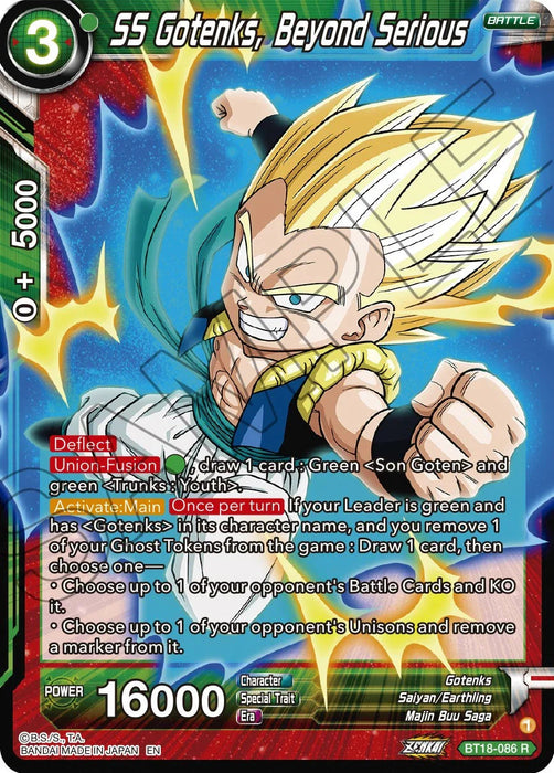 SS Gotenks, Beyond Serious (BT18-086) [Dawn of the Z-Legends] - for just $0.10! 