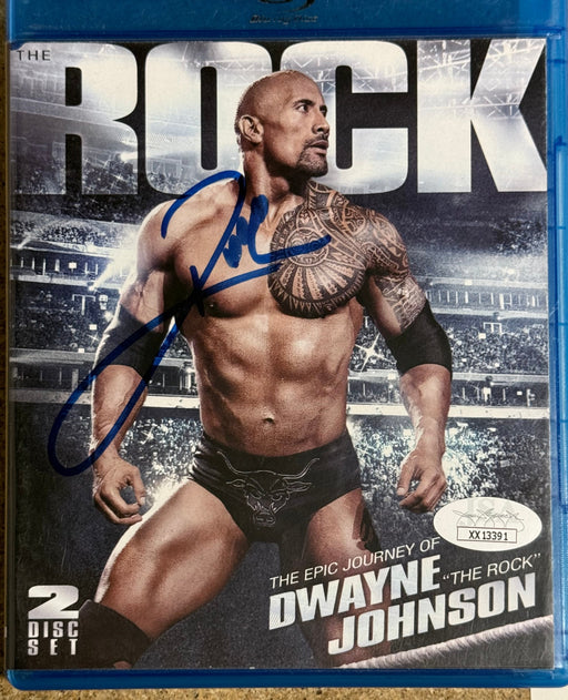 WWE Dwayne “The Rock” Johnson Autographed Signed Epic Journey Blu-Ray With JSA LOA - for just $850! 