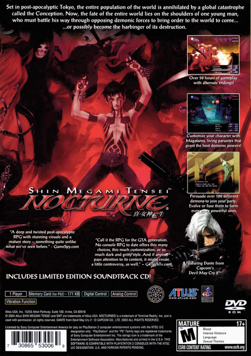 Shin Megami Tensei: Nocturne – PlayStation 2 (PS2) - for just $0! 