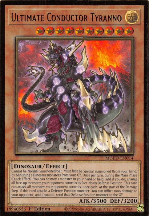 Ultimate Conductor Tyranno [MGED-EN014] Gold Rare - for just $0.20! 