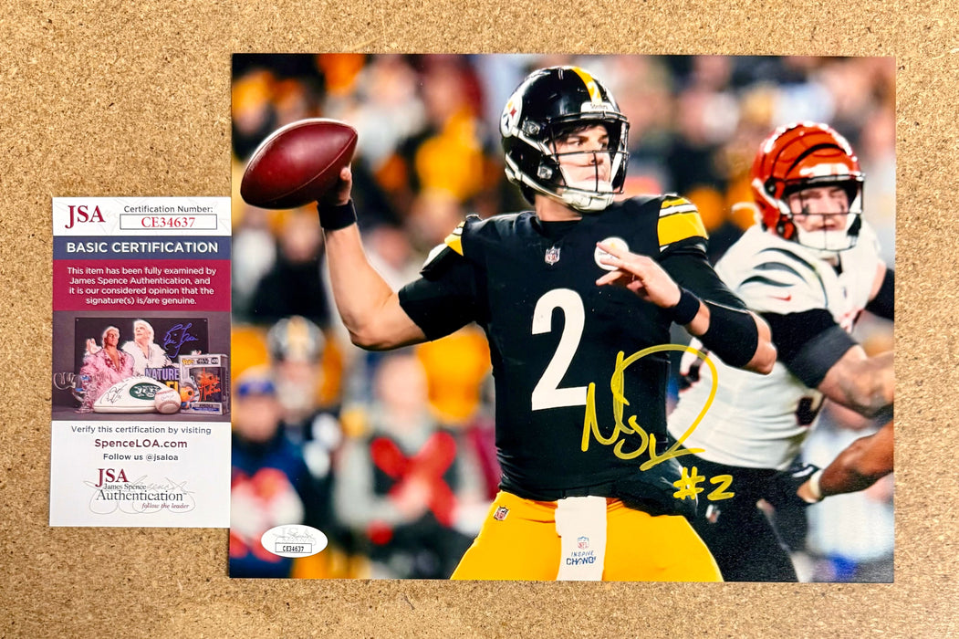 Mason Rudolph Signed Autographed NFL Pittsburgh Steelers QB 8x10 Photo JSA COA - for just $60! 