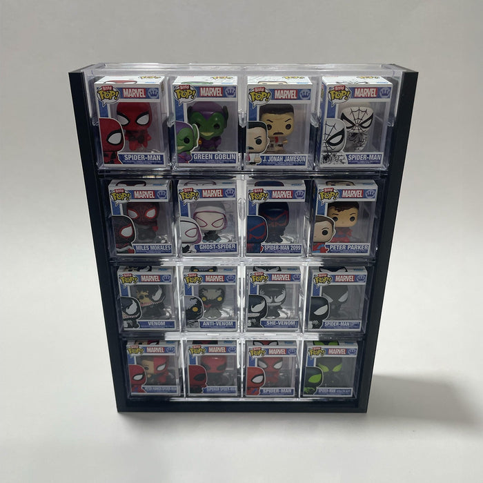 BITTY POPS in Acrylic Sleeves - Display Case for Funko Bitty Pops, Wall Mountable & Stackable Pop Shelf (3D Printed) - for just $24.99! 