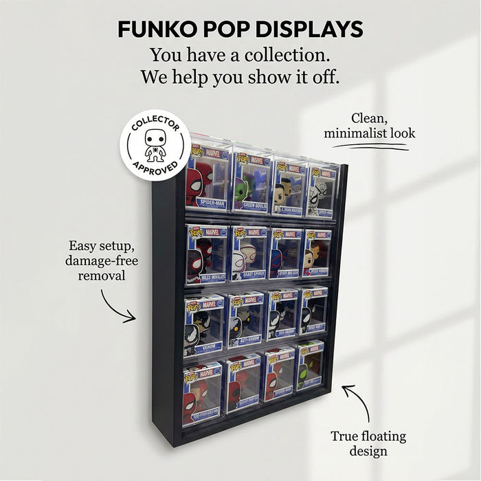 BITTY POPS in Acrylic Sleeves - Display Case for Funko Bitty Pops, Wall Mountable & Stackable Pop Shelf (3D Printed) - for just $24.99! 