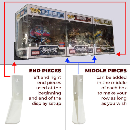 3D Floating Shelf for Mi-Cons Toy Boxes (Shelf Size: 3in high x 4in deep) - for just $14.99! 