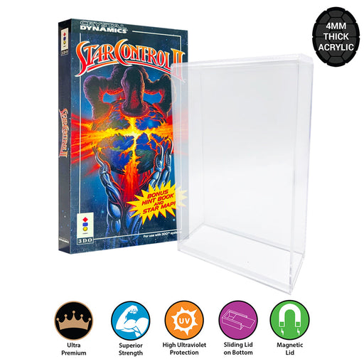 Acrylic Hard Case for 3DO INTERACTIVE MULTIPLAYER LONG Video Game Box (4mm thick, UV & Slide Bottom) - for just $24.99! 