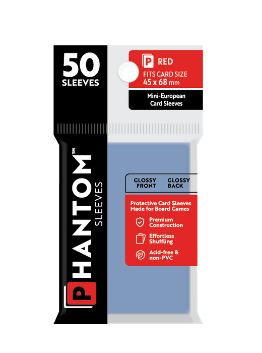 Phantom Sleeves: Red Size (45mm x 68mm) 50 ct - for just $3.99! 