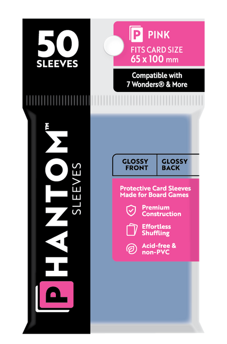 Phantom Sleeves: Pink Size (65mm x 100mm) 50 ct - for just $3.99! 