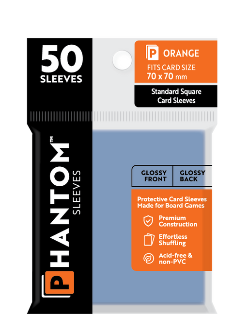 Phantom Sleeves: Orange Size (70mm x 70mm) 50 ct - for just $3.99! 