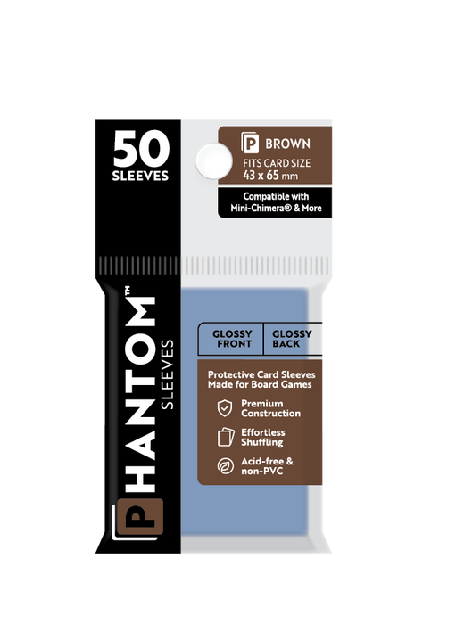 Phantom Sleeves: Brown Size (43mm x 65mm) 50 ct - for just $3.99! 