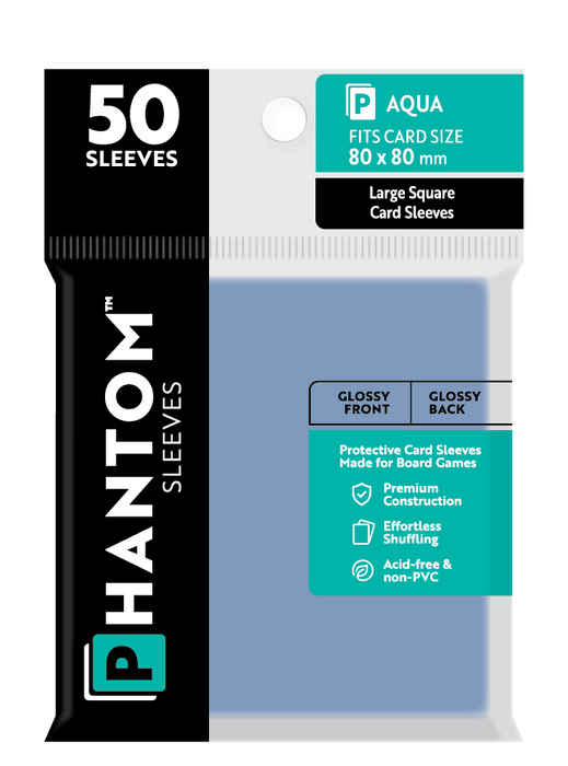 Phantom Sleeves: Aqua Size (80mm x 80mm) 50 ct - for just $3.99! 