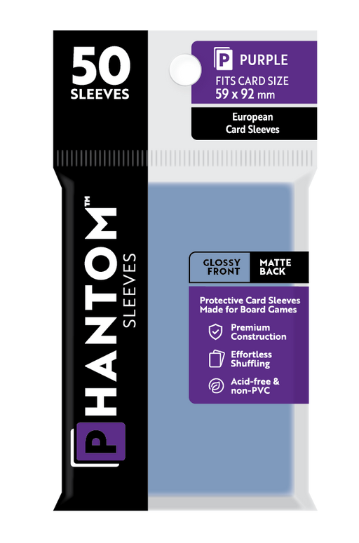 Phantom Sleeves: Purple Size (59mm x 92mm) 50 ct - for just $3.99! 