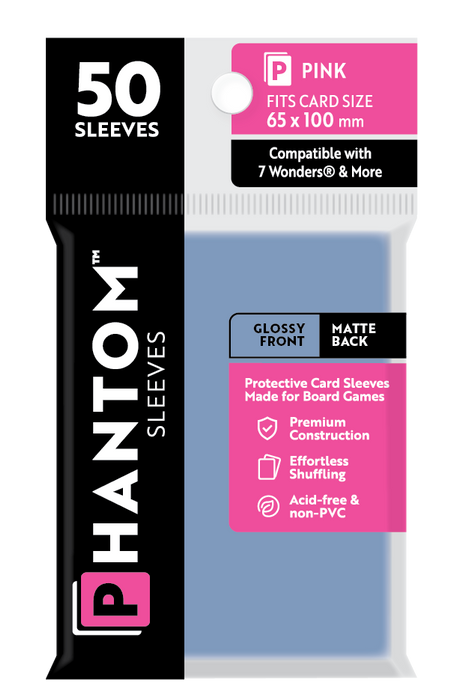Phantom Sleeves: Pink Size (65mm x 100mm) 50 ct - for just $3.99! 