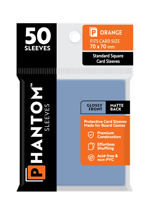 Phantom Sleeves: Orange Size (70mm x 70mm) 50 ct - for just $3.99! 