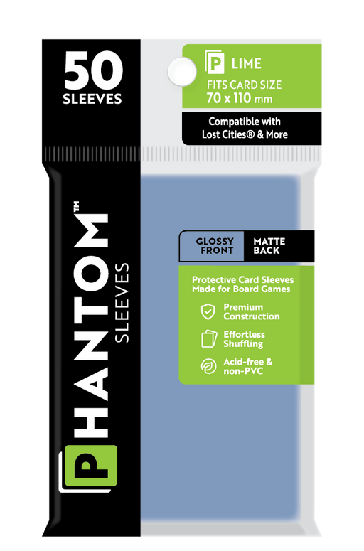 Phantom Sleeves: Lime Size (70mm x 110mm) 50 ct - for just $3.99! 