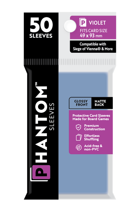 Phantom Sleeves: Violet Size (49mm x 93mm) 50 ct - for just $3.99! 