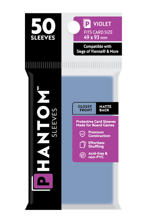 Phantom Sleeves: Violet Size (49mm x 93mm) 50 ct - for just $3.99! 