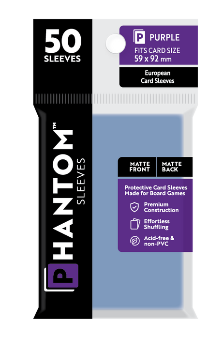 Phantom Sleeves: Purple Size (59mm x 92mm) 50 ct - for just $3.99! 