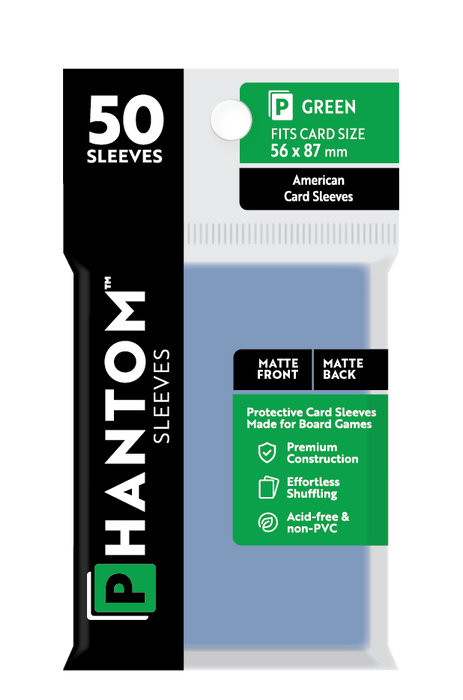 Phantom Sleeves: Green Size (56mm x 87mm) 50 ct - for just $3.99! 